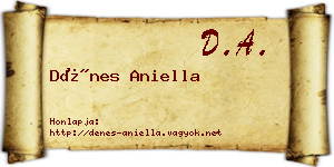 Dénes Aniella névjegykártya
